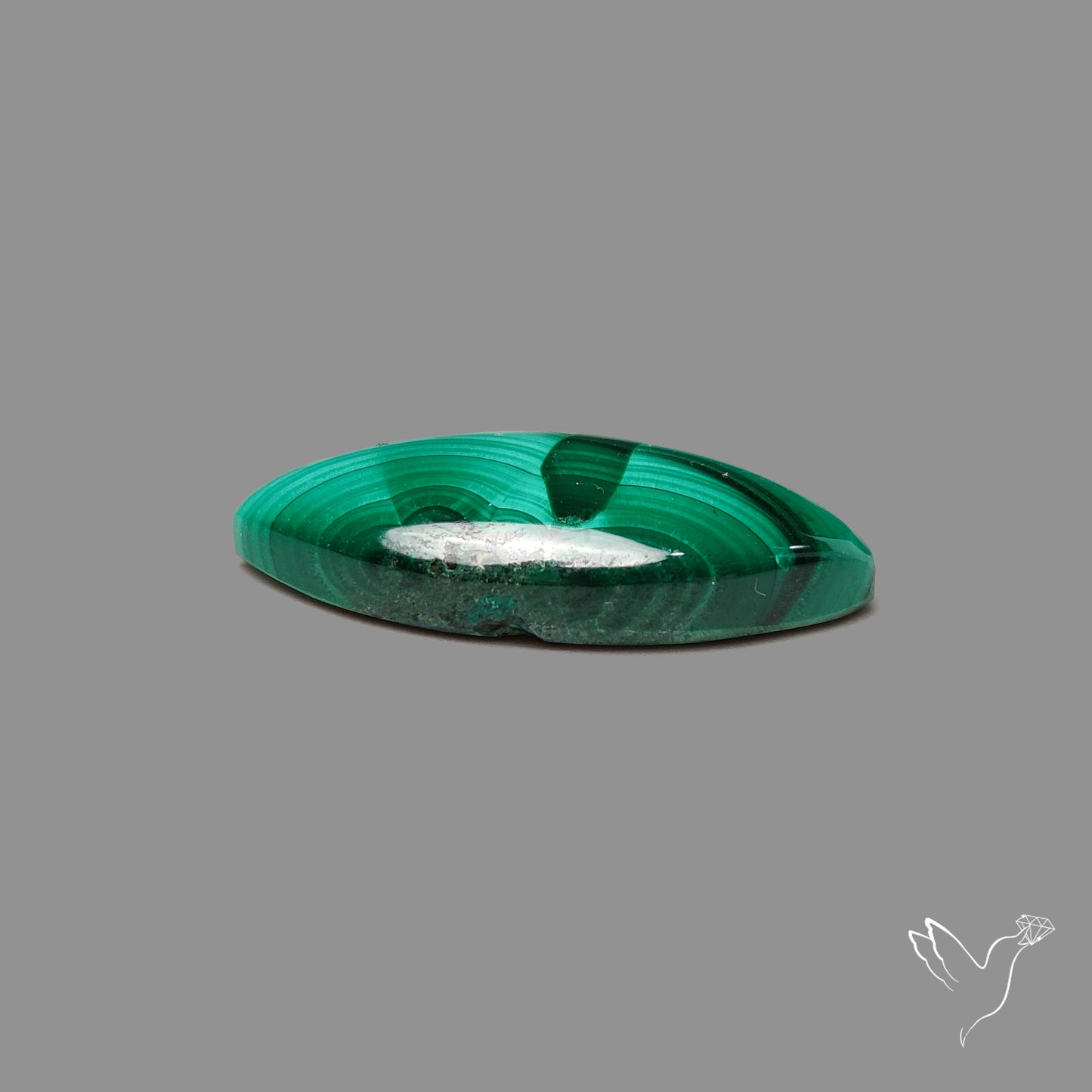 Malachite Cabochon with Rare Chattoyancy