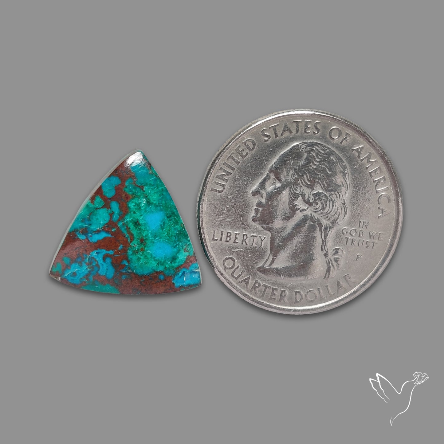 Peruvian Chrysocolla Malachite Cuprite Cabochon
