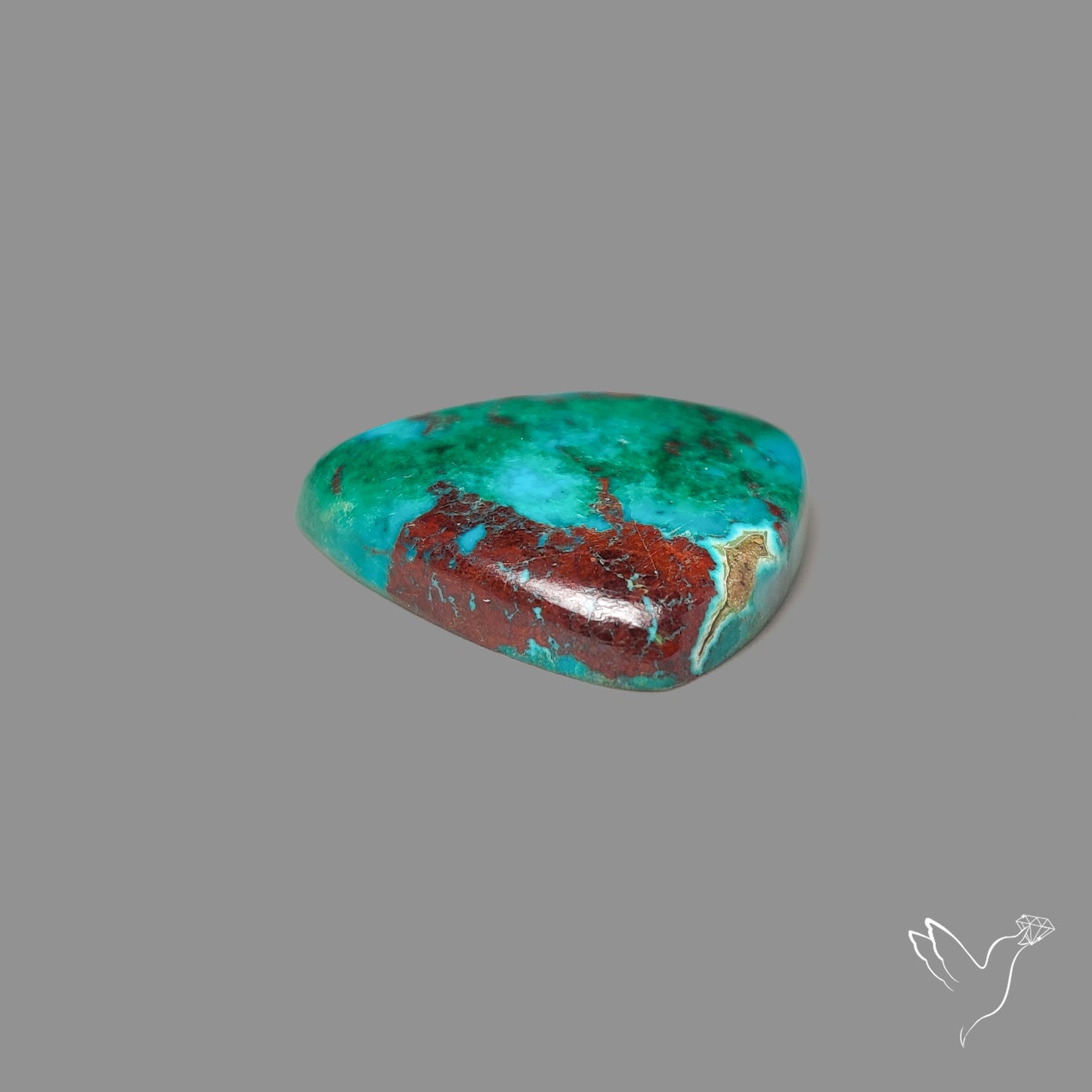 Peruvian Chrysocolla Malachite Cuprite Cabochon