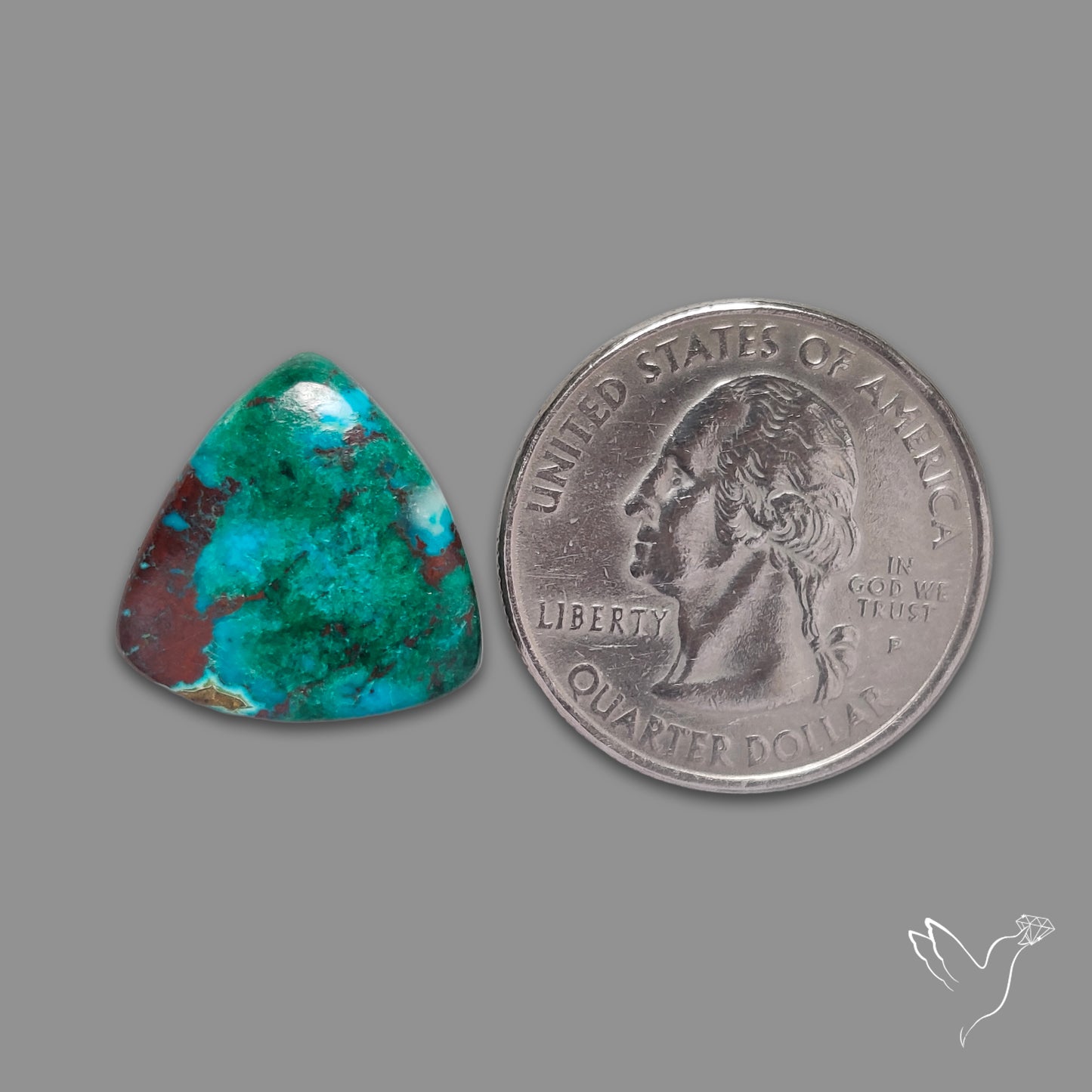 Peruvian Chrysocolla Malachite Cuprite Cabochon