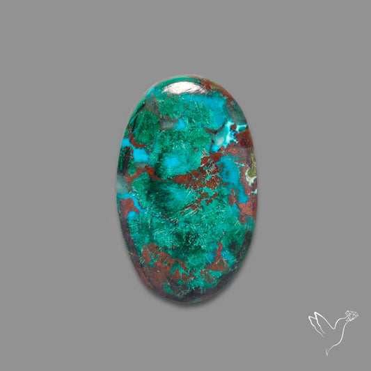 Peruvian Chrysocolla Malachite Cuprite Cabochon