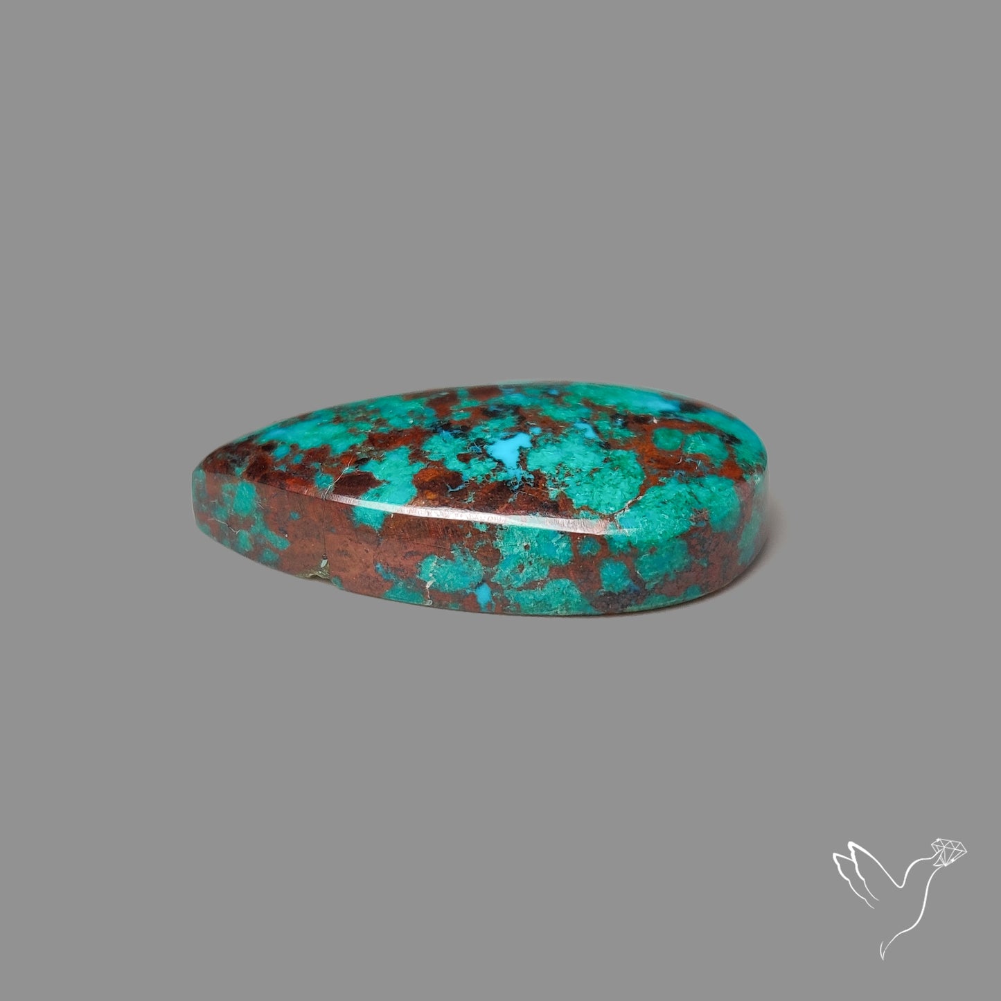 Peruvian Chrysocolla Malachite Cuprite Cabochon