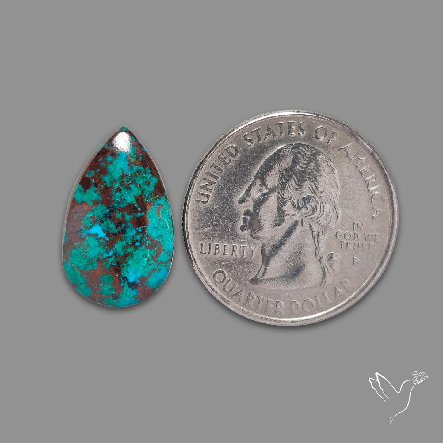 Peruvian Chrysocolla Malachite Cuprite Cabochon