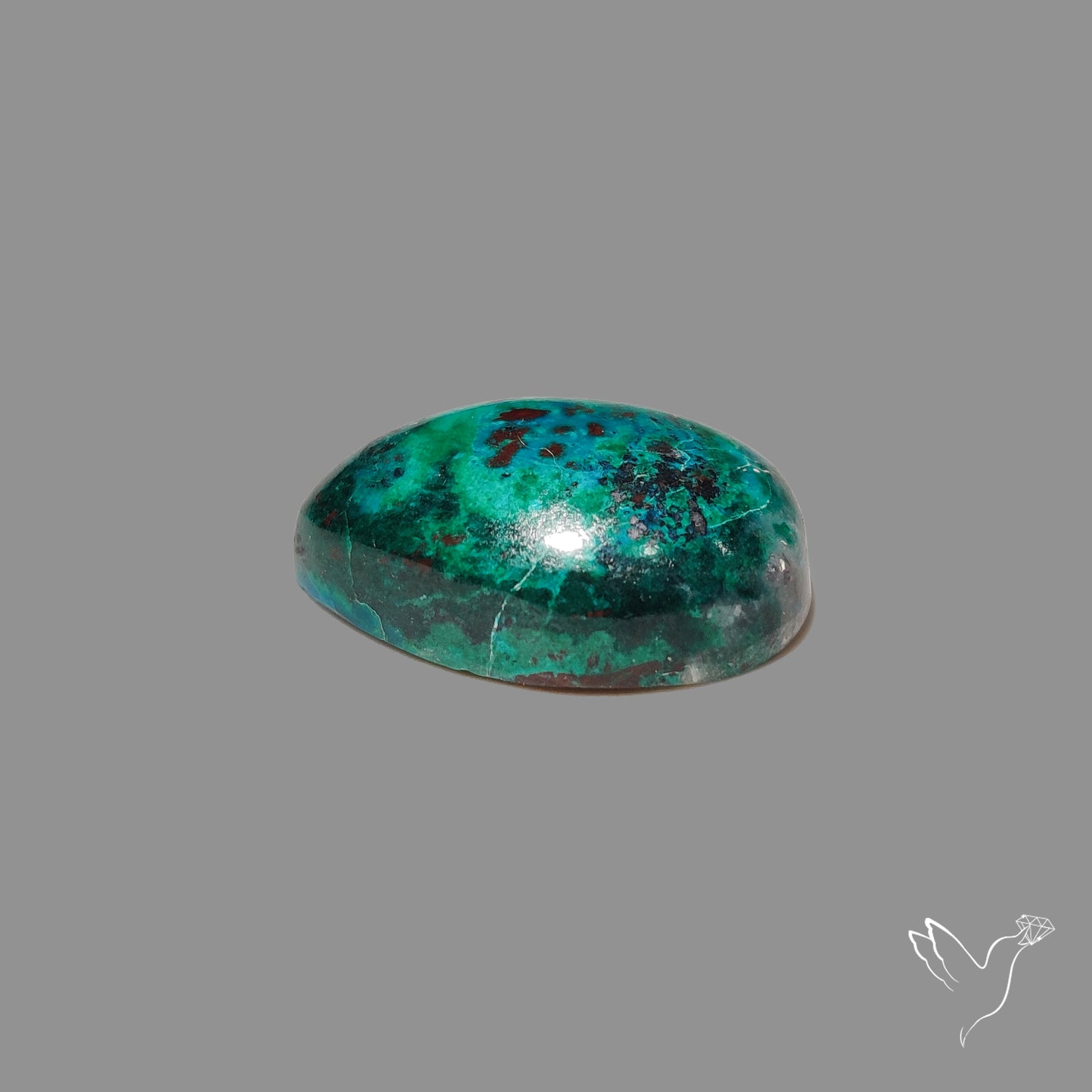 Peruvian Chrysocolla Malachite Cuprite Cabochon