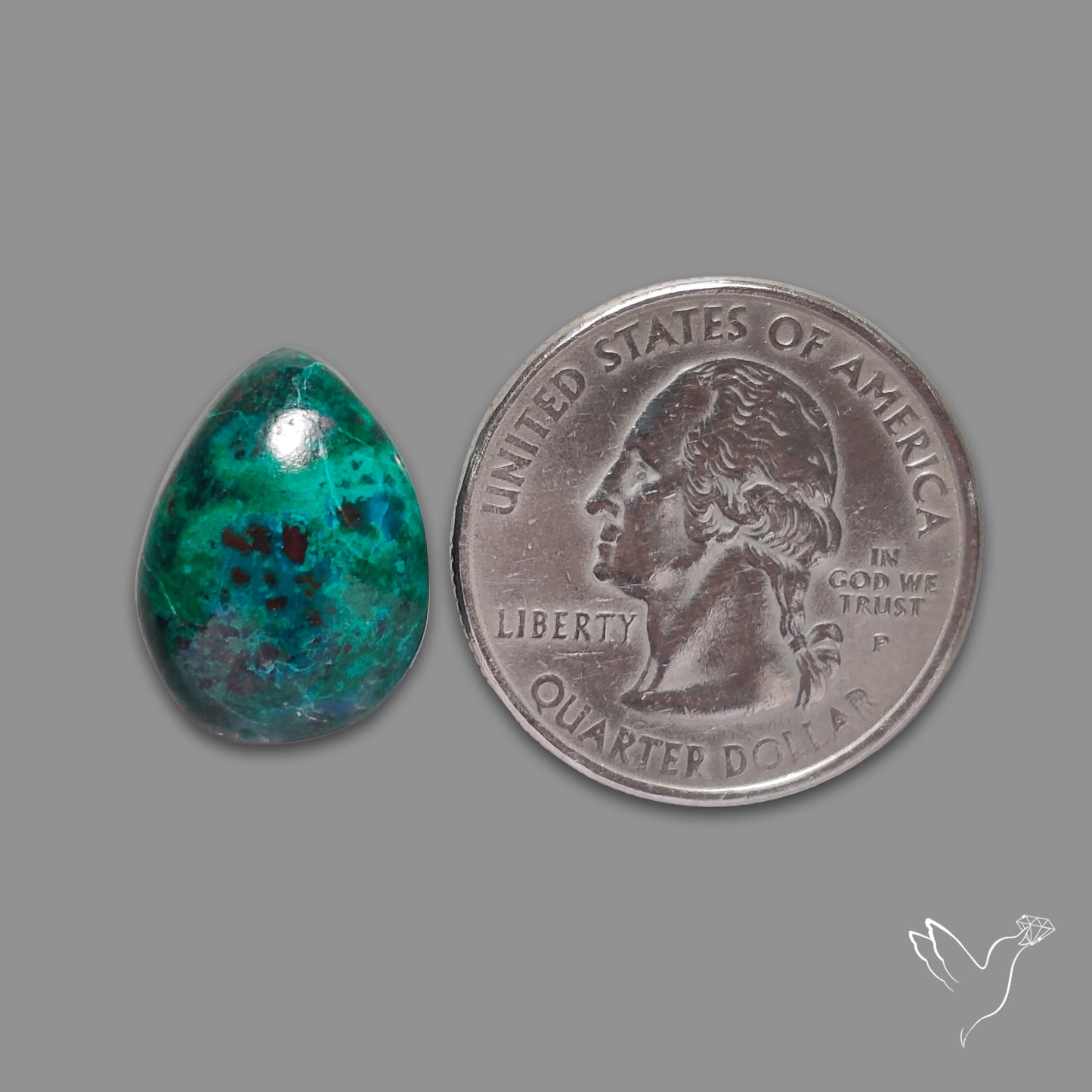 Peruvian Chrysocolla Malachite Cuprite Cabochon
