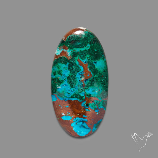 Peruvian Chrysocolla Malachite Cuprite Cabochon