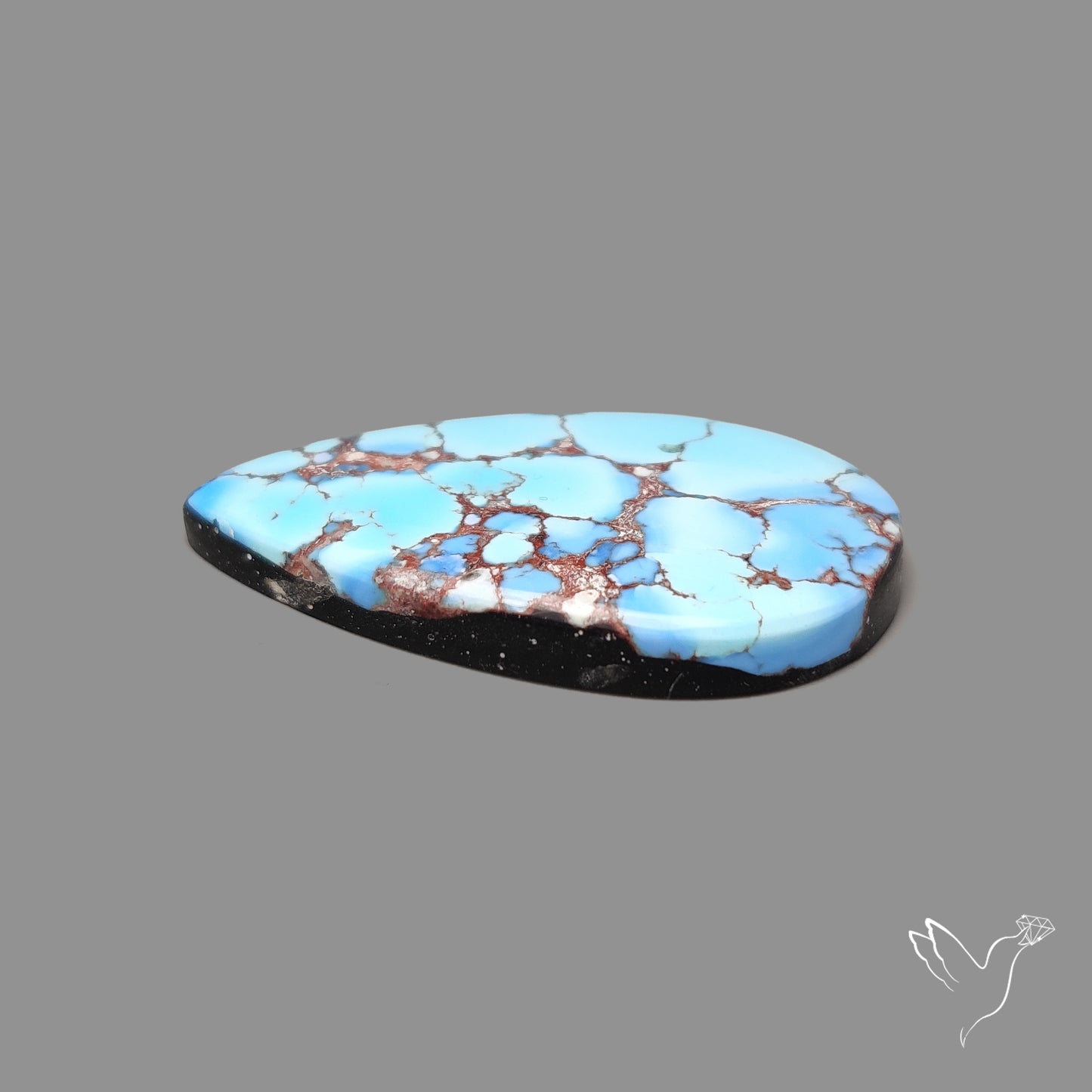 Rare Golden Hill Turquoise Cabochon (backed)