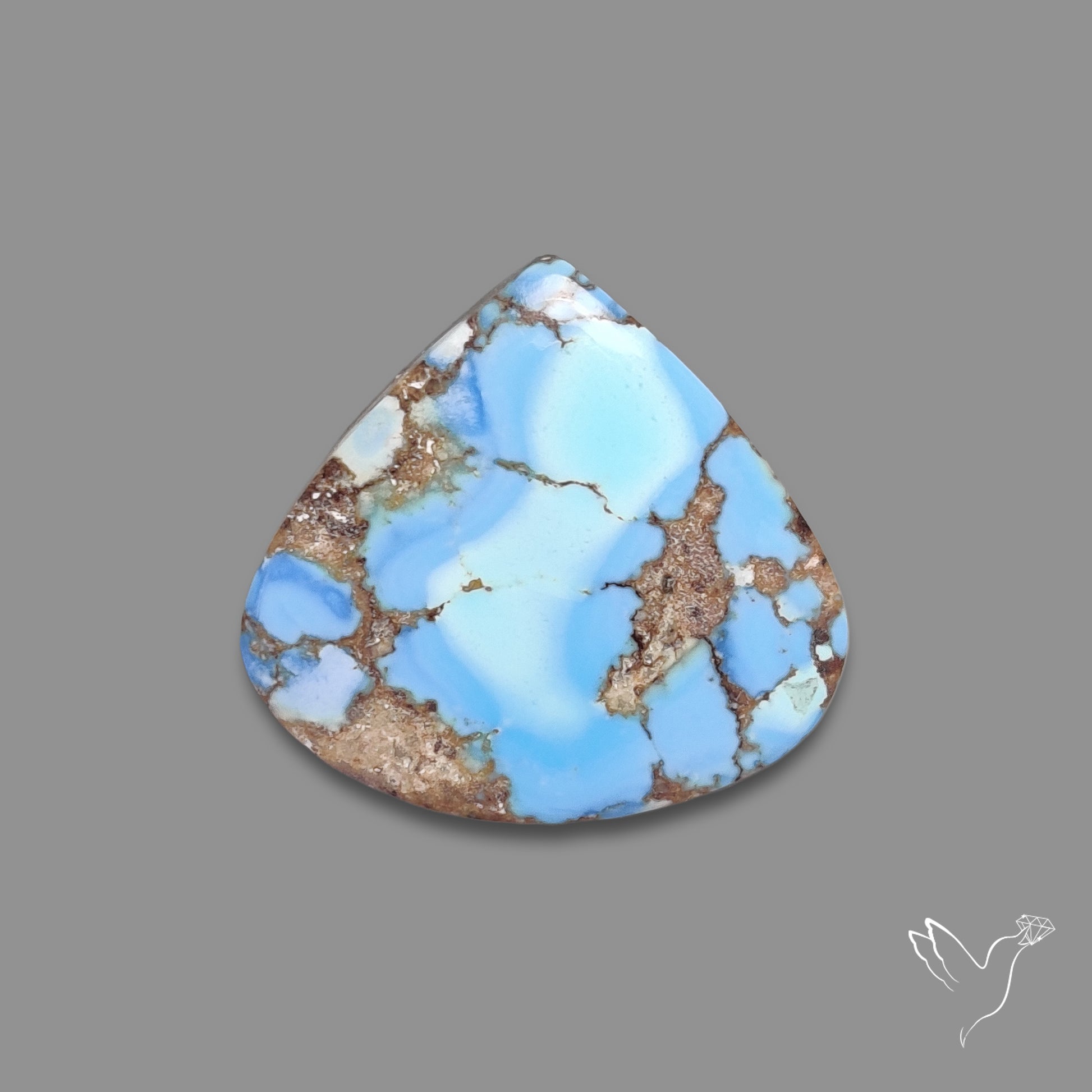 Rare Golden Hill Turquoise Cabochon (backed)