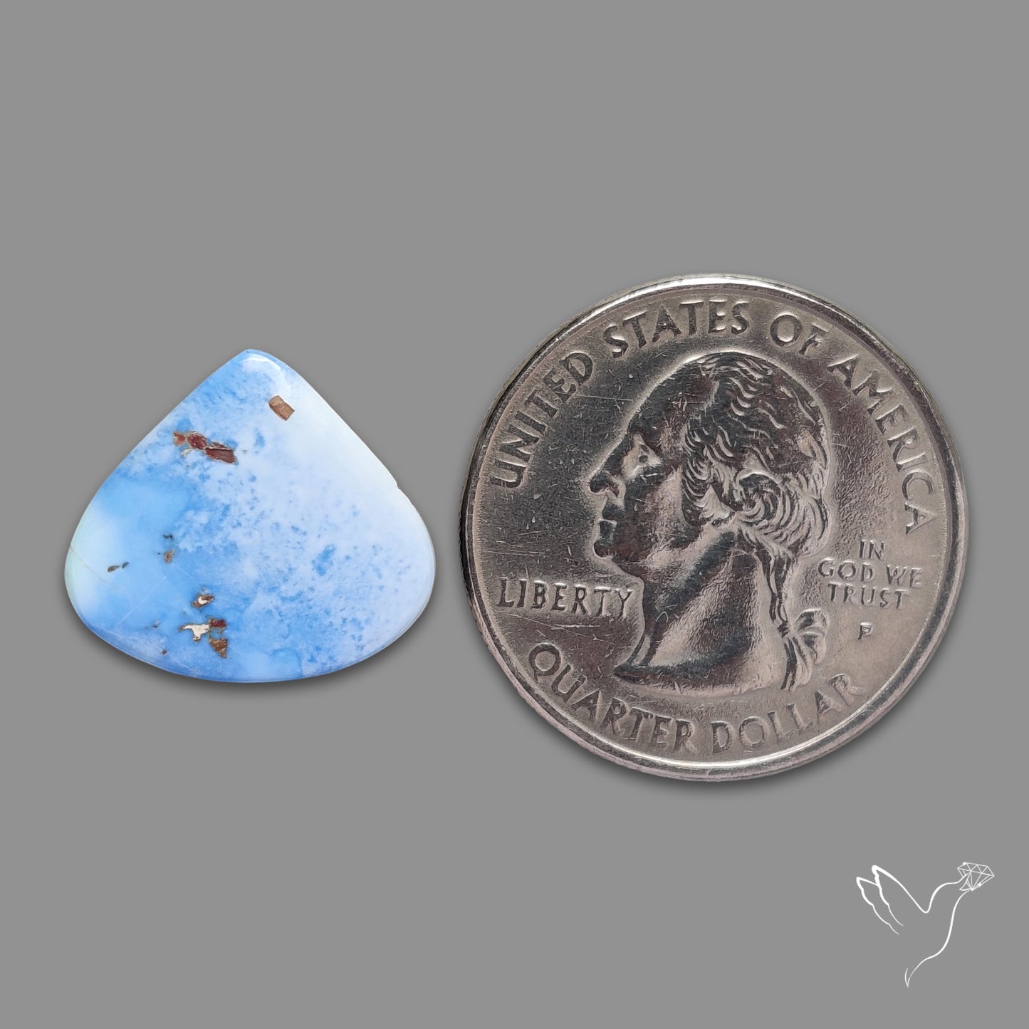 Rare Golden Hill Turquoise Cabochon (backed)