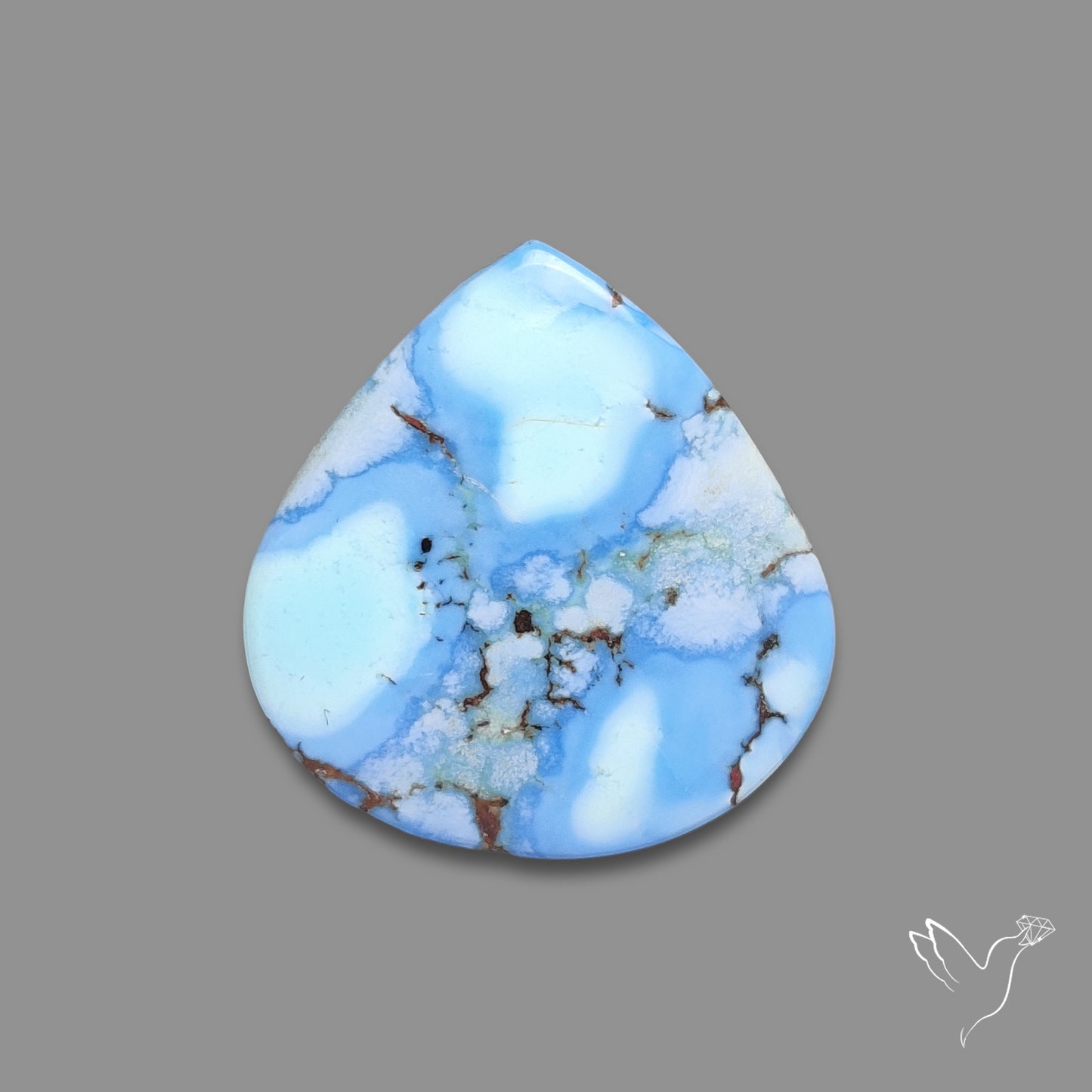 Rare Golden Hill Turquoise Cabochon (backed)