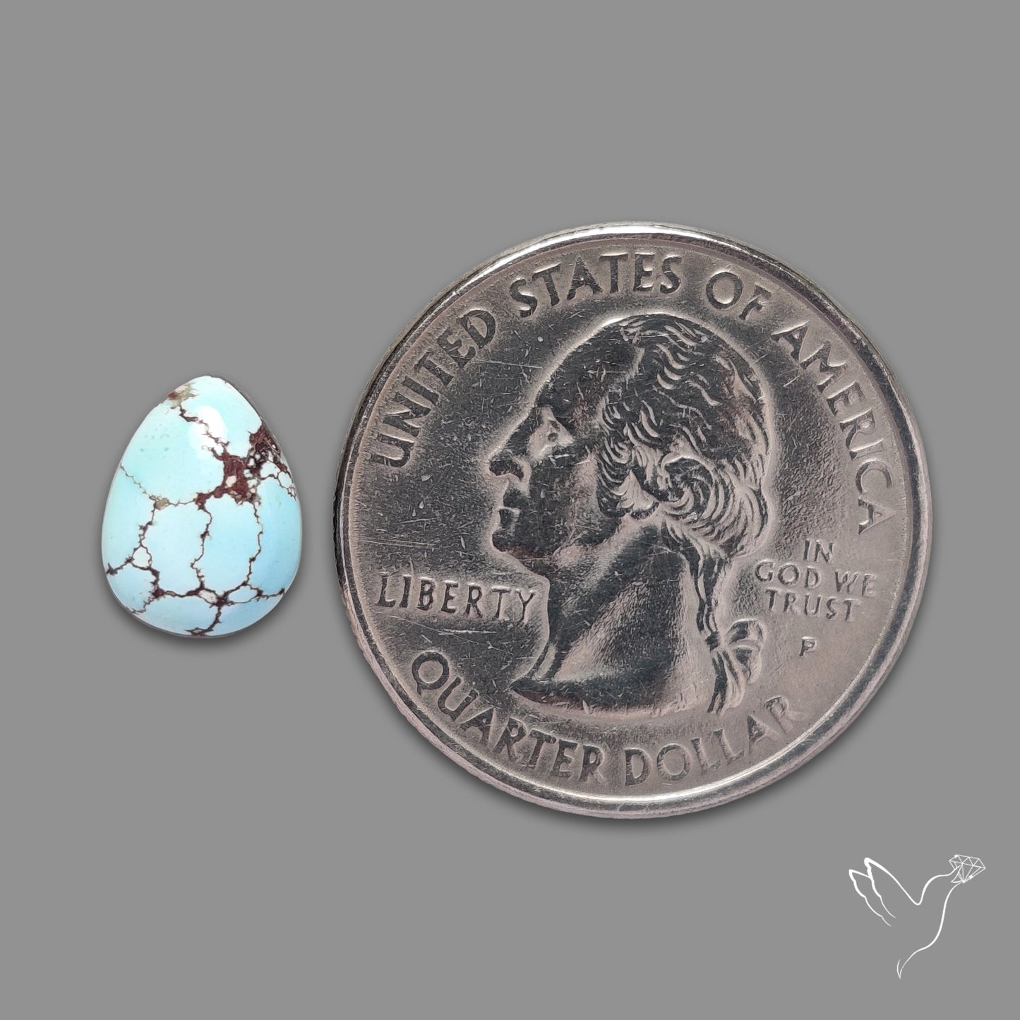 Rare Golden Hill Turquoise Cabochon (backed)
