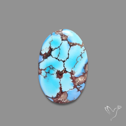 Rare Golden Hill Turquoise Cabochon (backed)