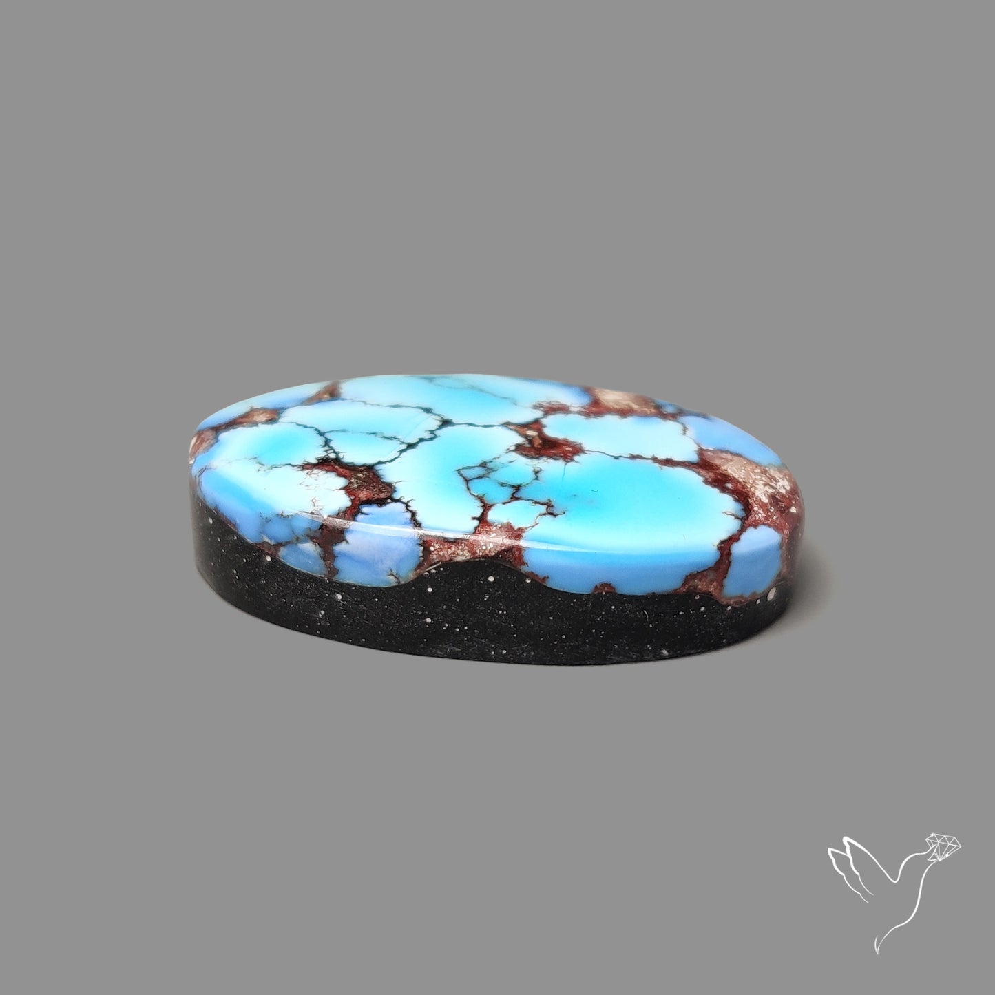 Rare Golden Hill Turquoise Cabochon (backed)