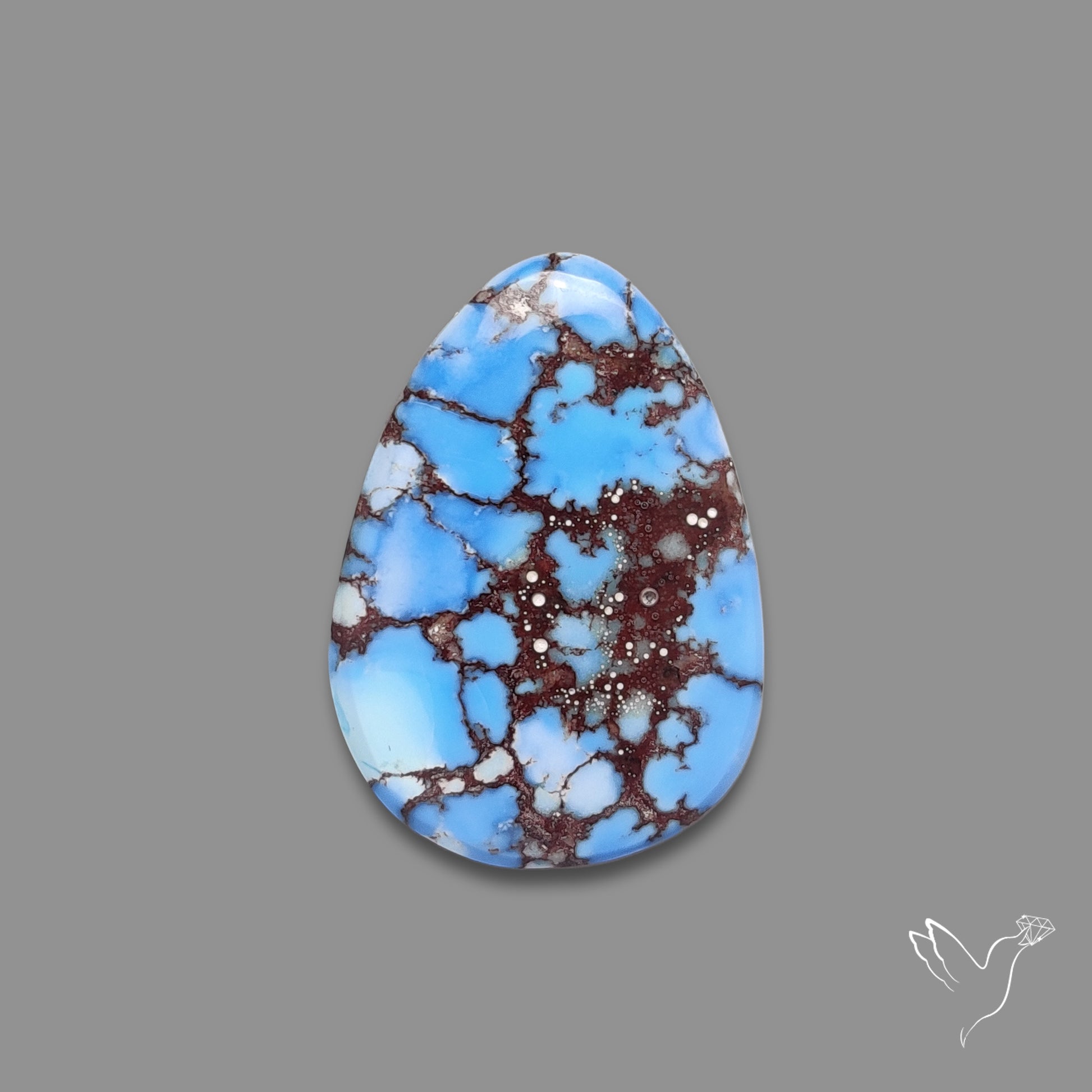 Rare Golden Hill Turquoise Cabochon (backed)