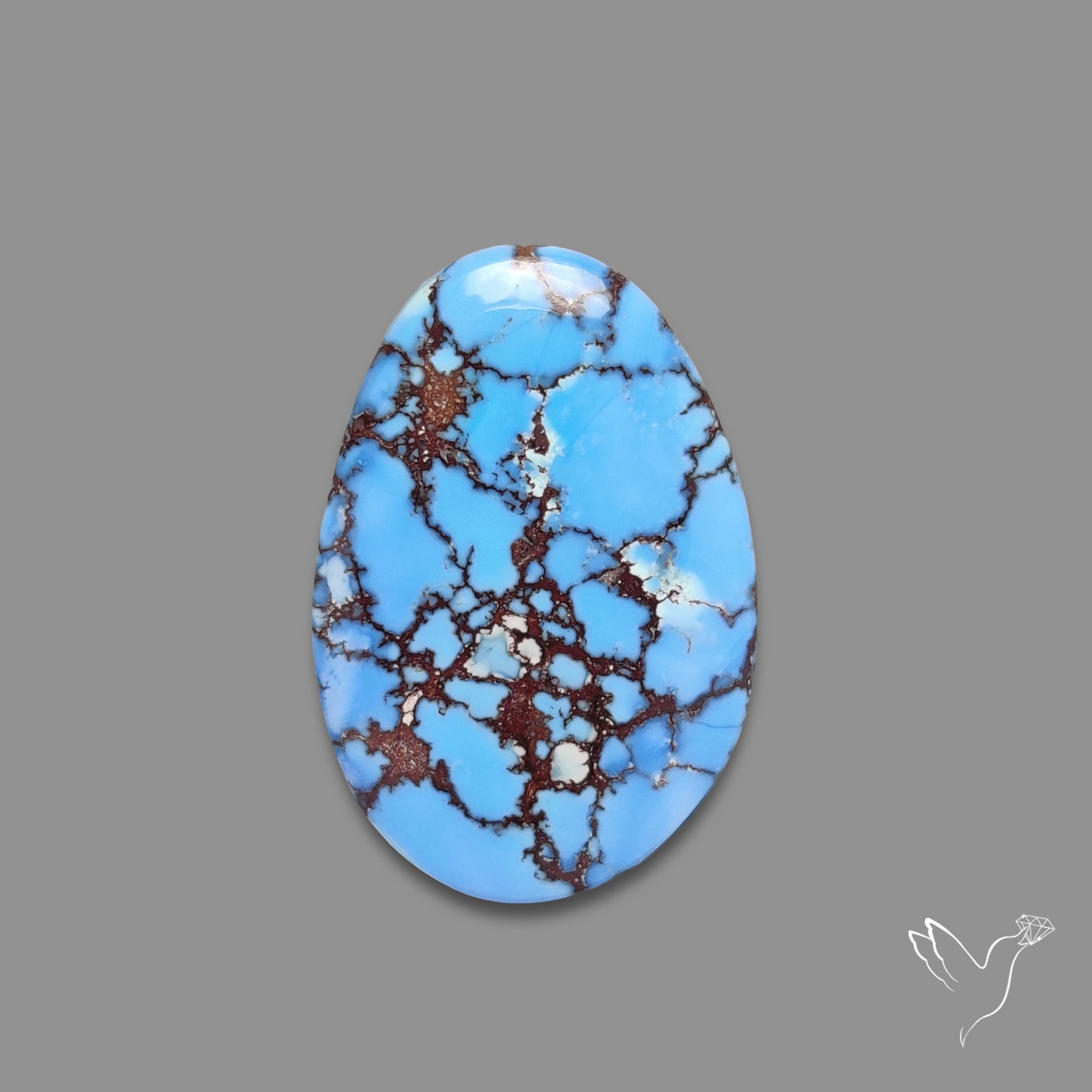 Rare Golden Hill Turquoise Cabochon (backed)