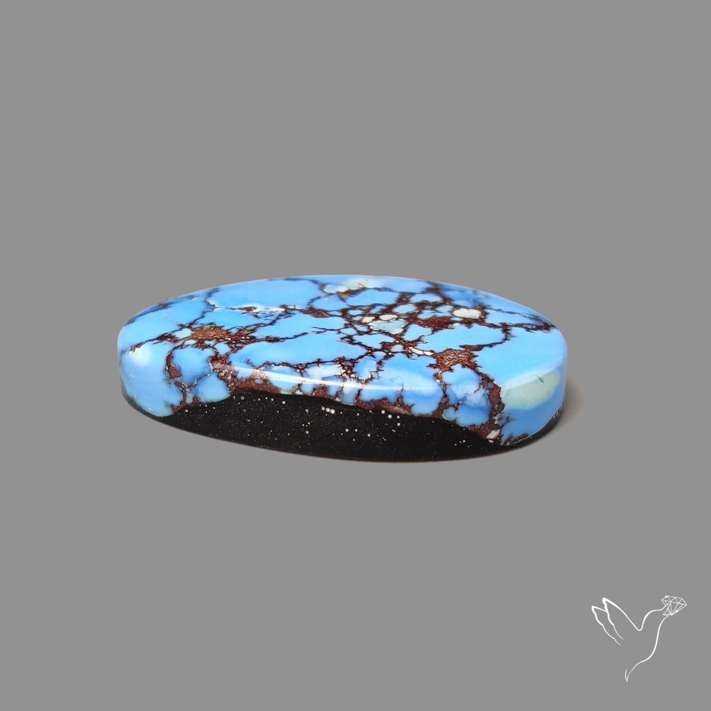 Rare Golden Hill Turquoise Cabochon (backed)