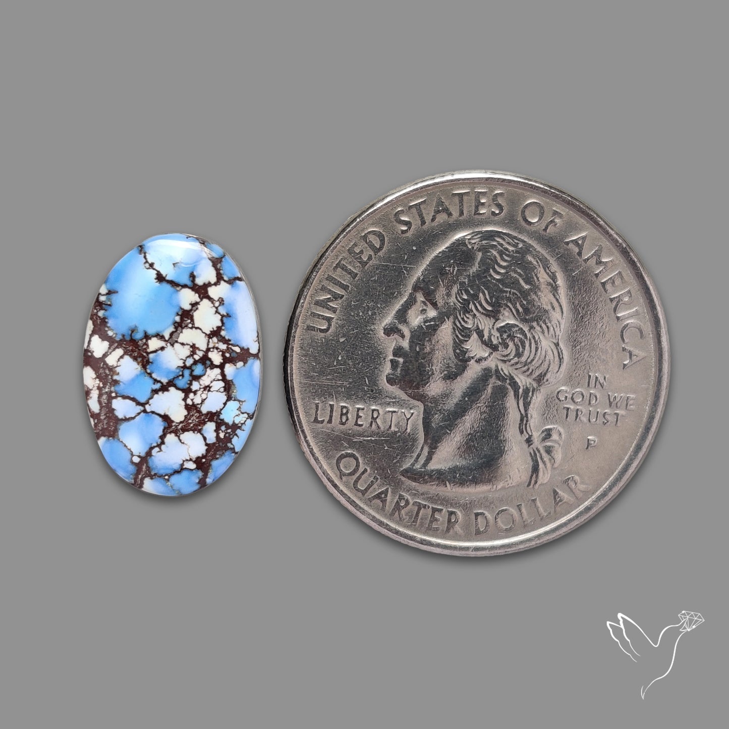 Rare Golden Hill Turquoise Cabochon (backed)