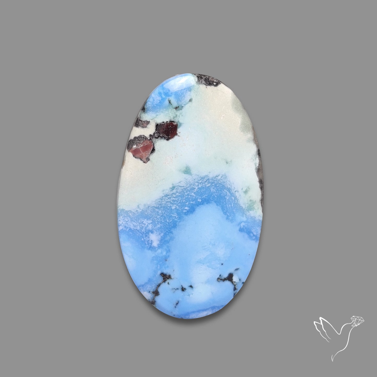 Rare Golden Hill Turquoise Cabochon (backed)