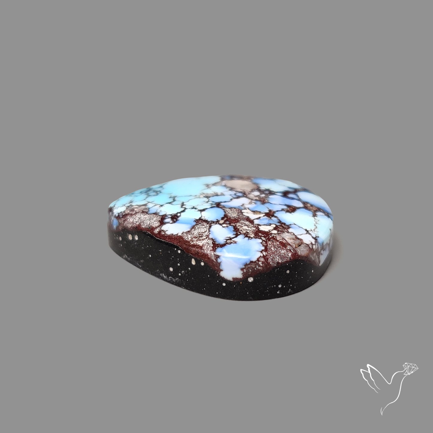 Rare Golden Hill Turquoise Cabochon (backed)