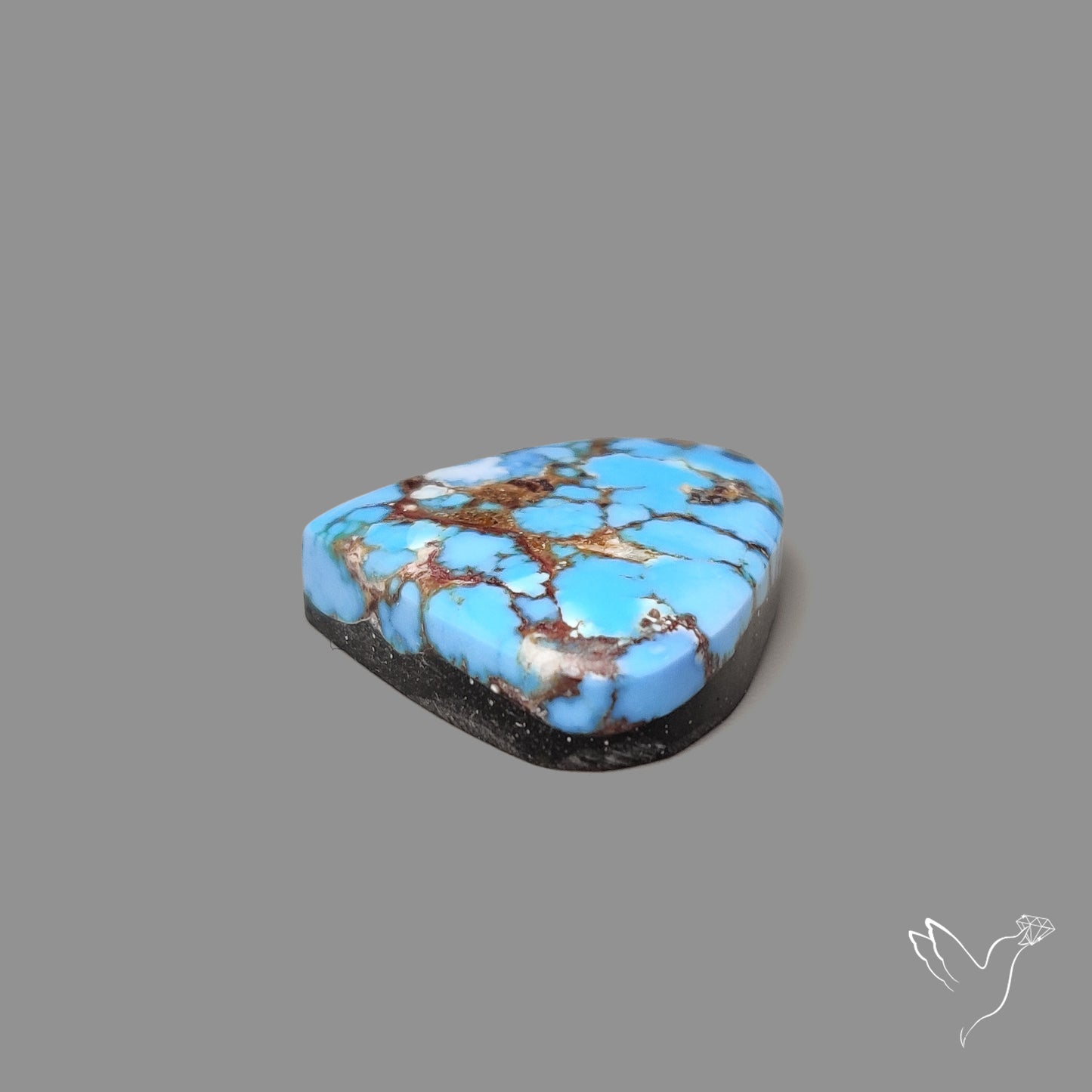 Rare Golden Hill Turquoise Cabochon (backed)