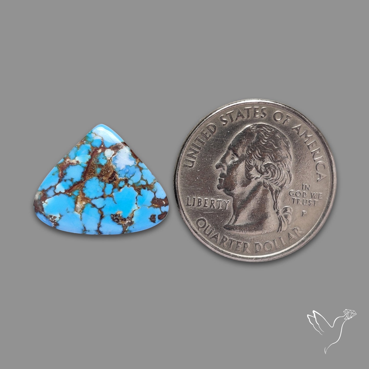Rare Golden Hill Turquoise Cabochon (backed)