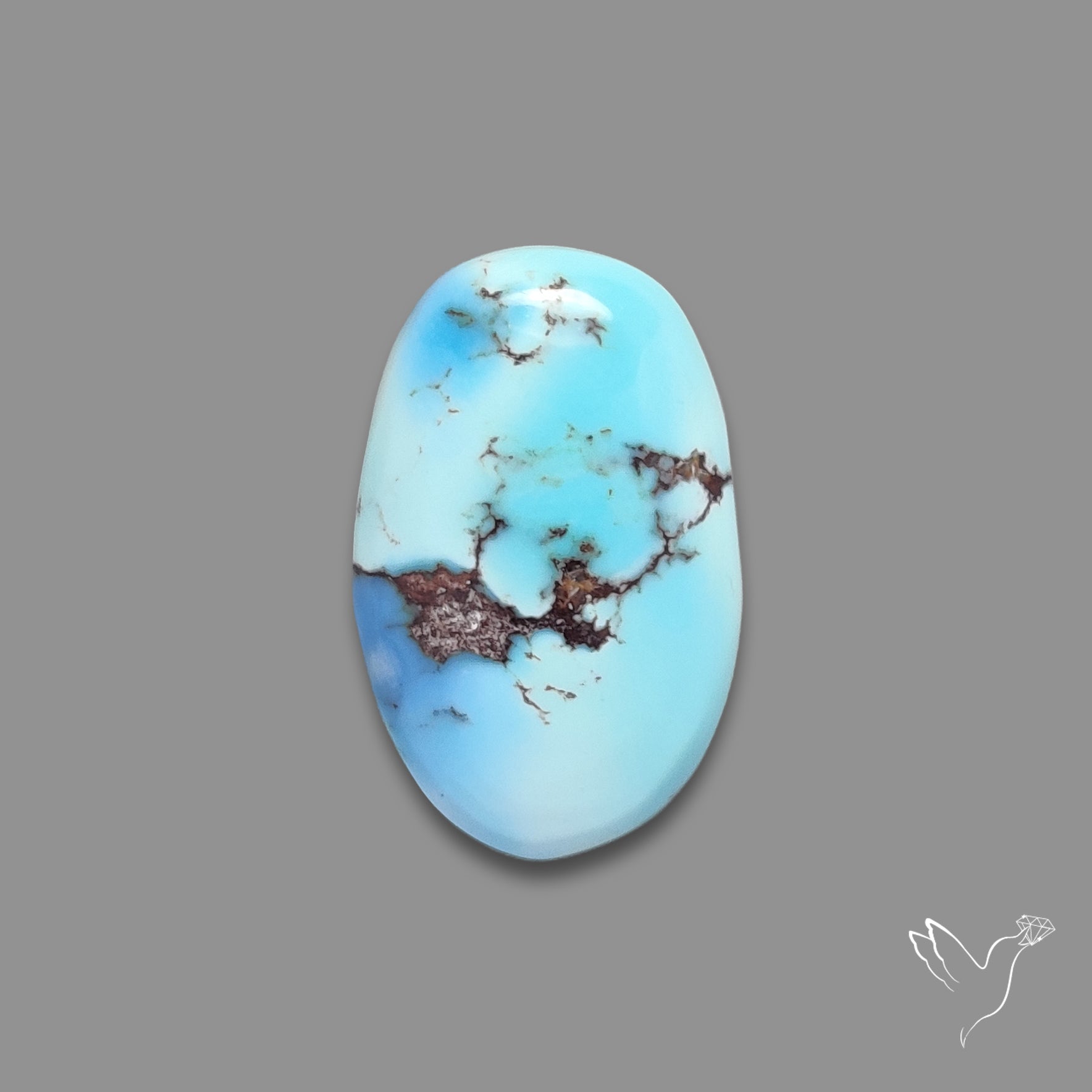 Rare Golden Hill Turquoise Cabochon (backed)