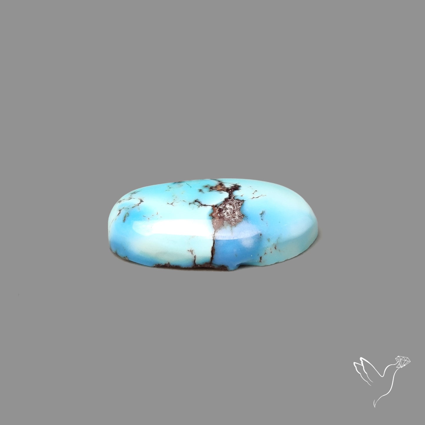 Rare Golden Hill Turquoise Cabochon (backed)