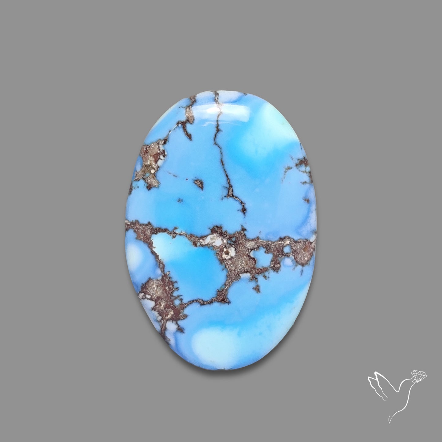 Rare Golden Hill Turquoise Cabochon (backed)