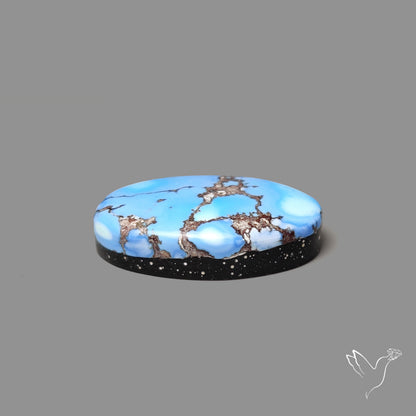 Rare Golden Hill Turquoise Cabochon (backed)
