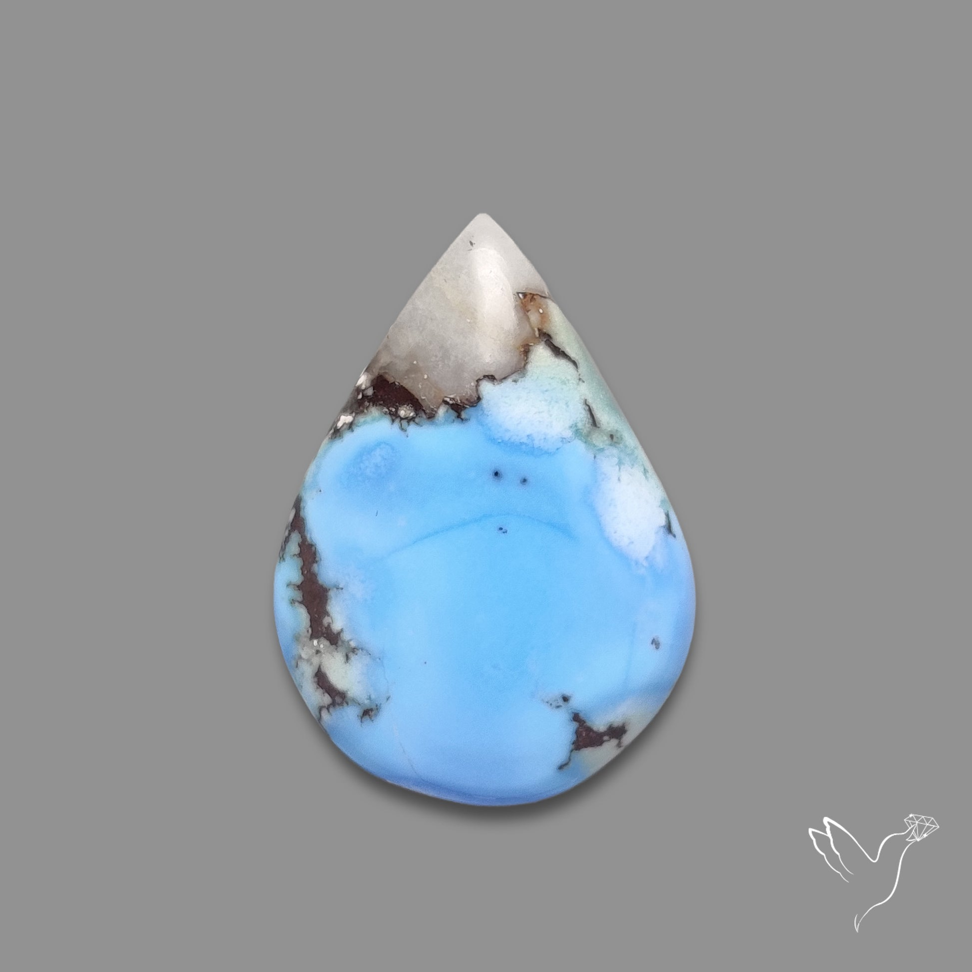 Rare Golden Hill Turquoise Cabochon (backed)