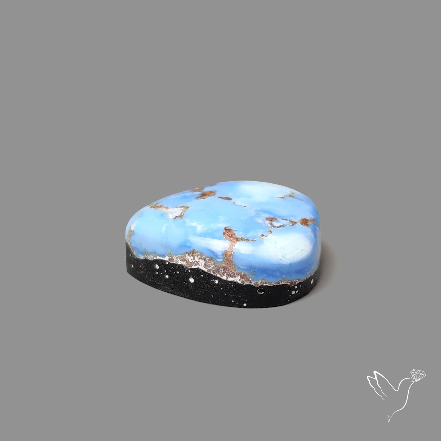 Rare Golden Hill Turquoise Cabochon (backed)