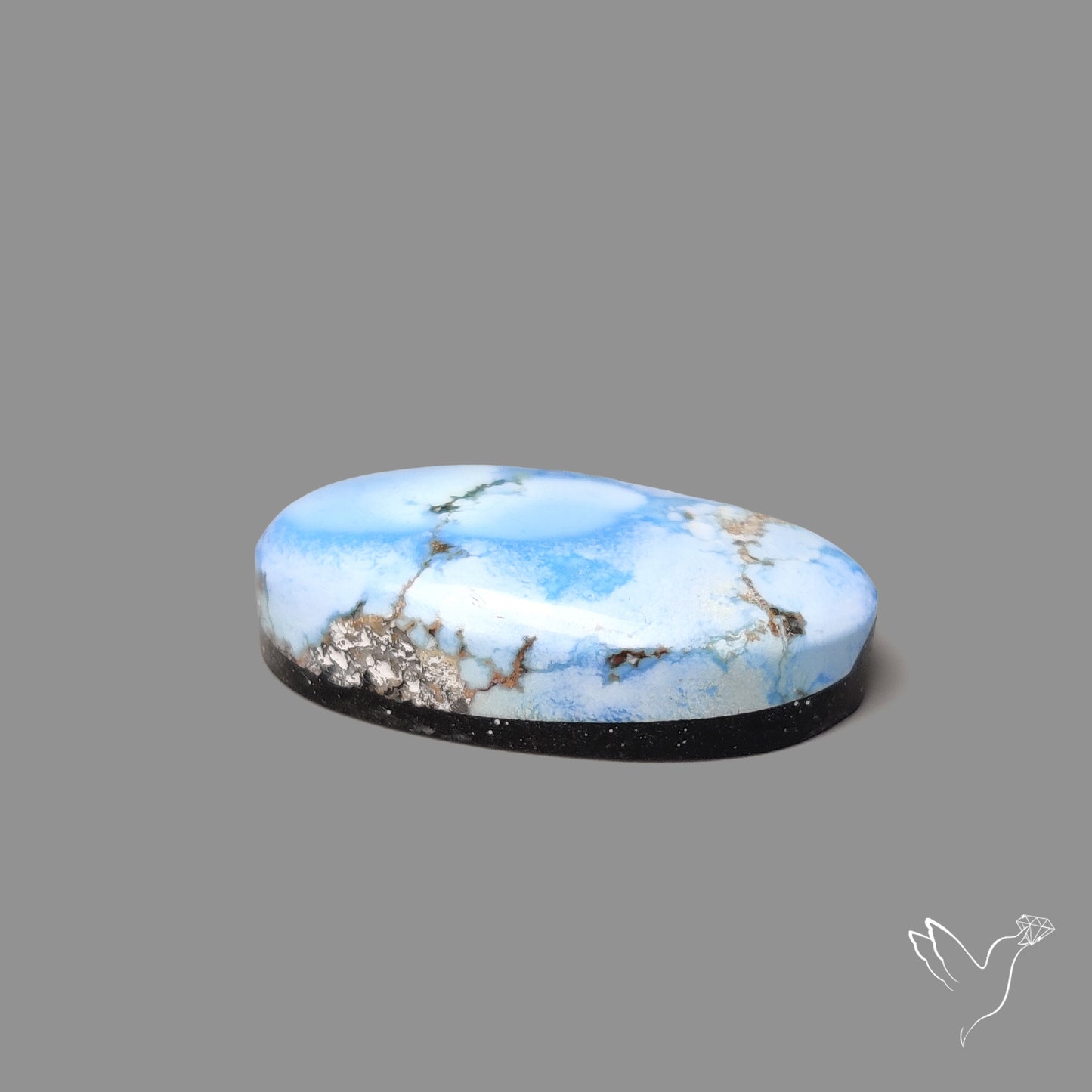 Rare Golden Hill Turquoise Cabochon (backed)