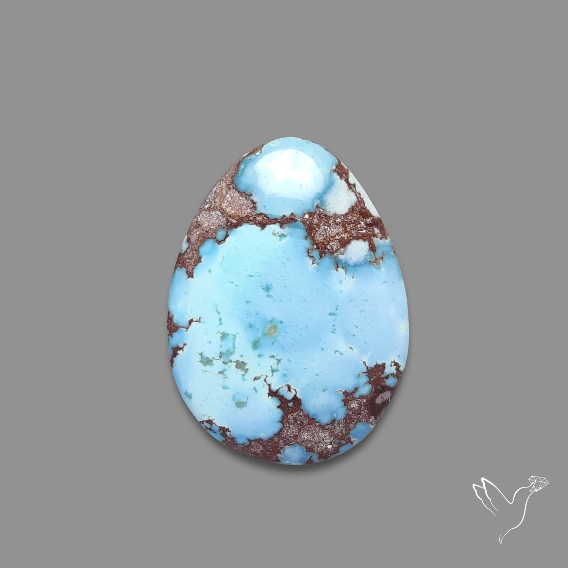 Rare Golden Hill Turquoise Cabochon (backed)