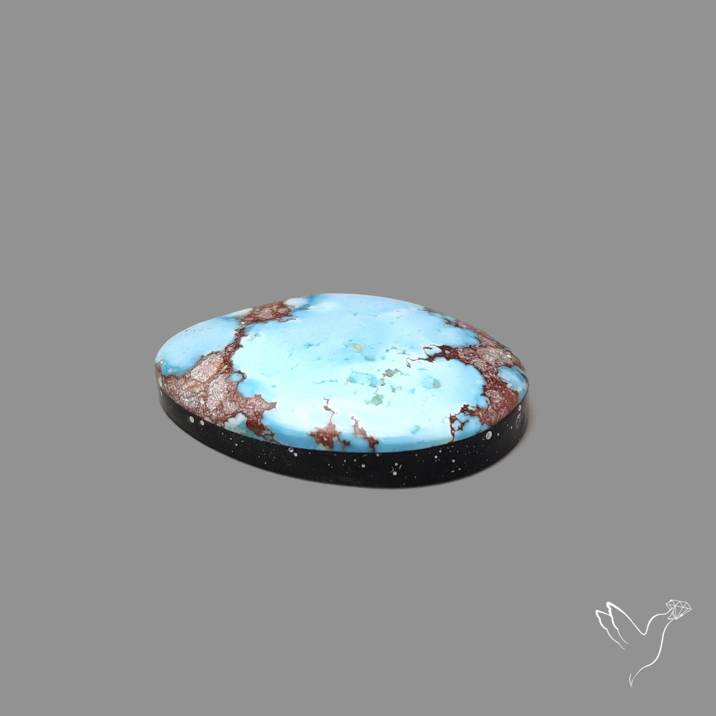 Rare Golden Hill Turquoise Cabochon (backed)