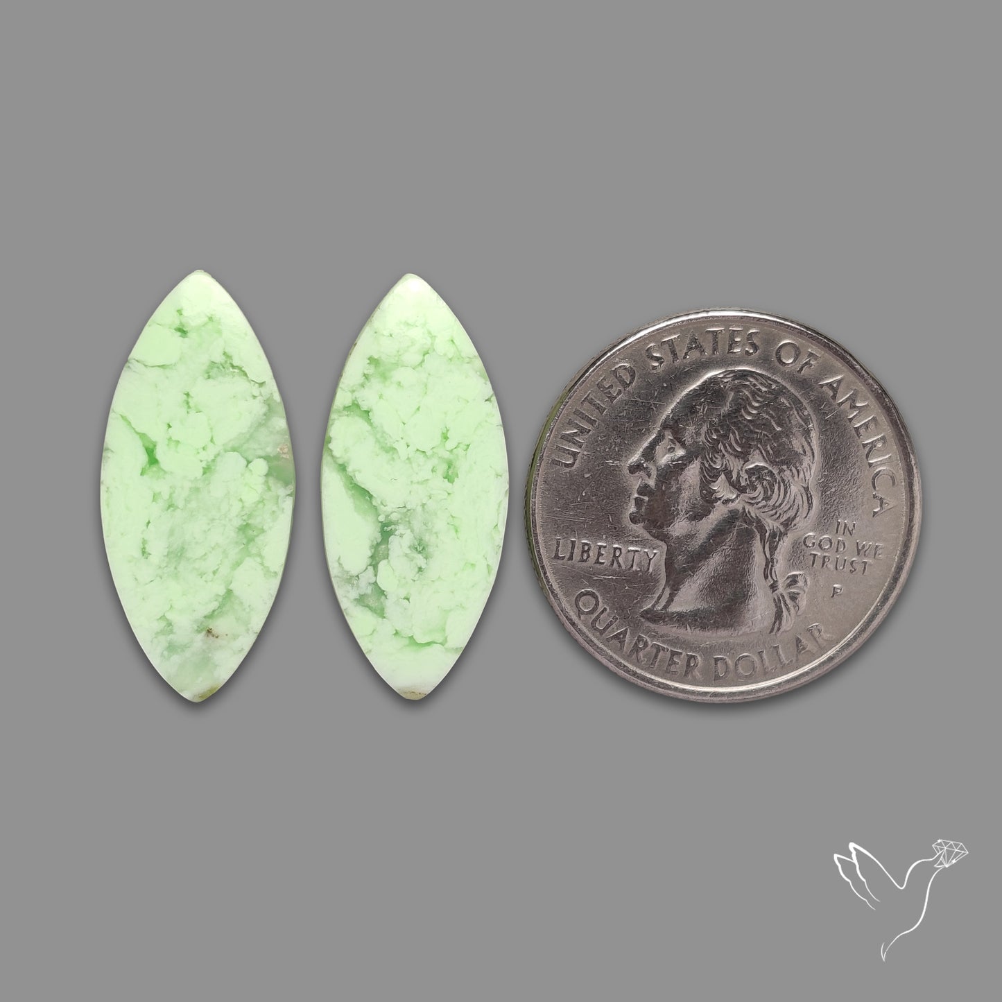 Citron Chrysoprase Pair