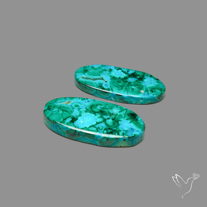 Chrysocolla In Malchite Pair