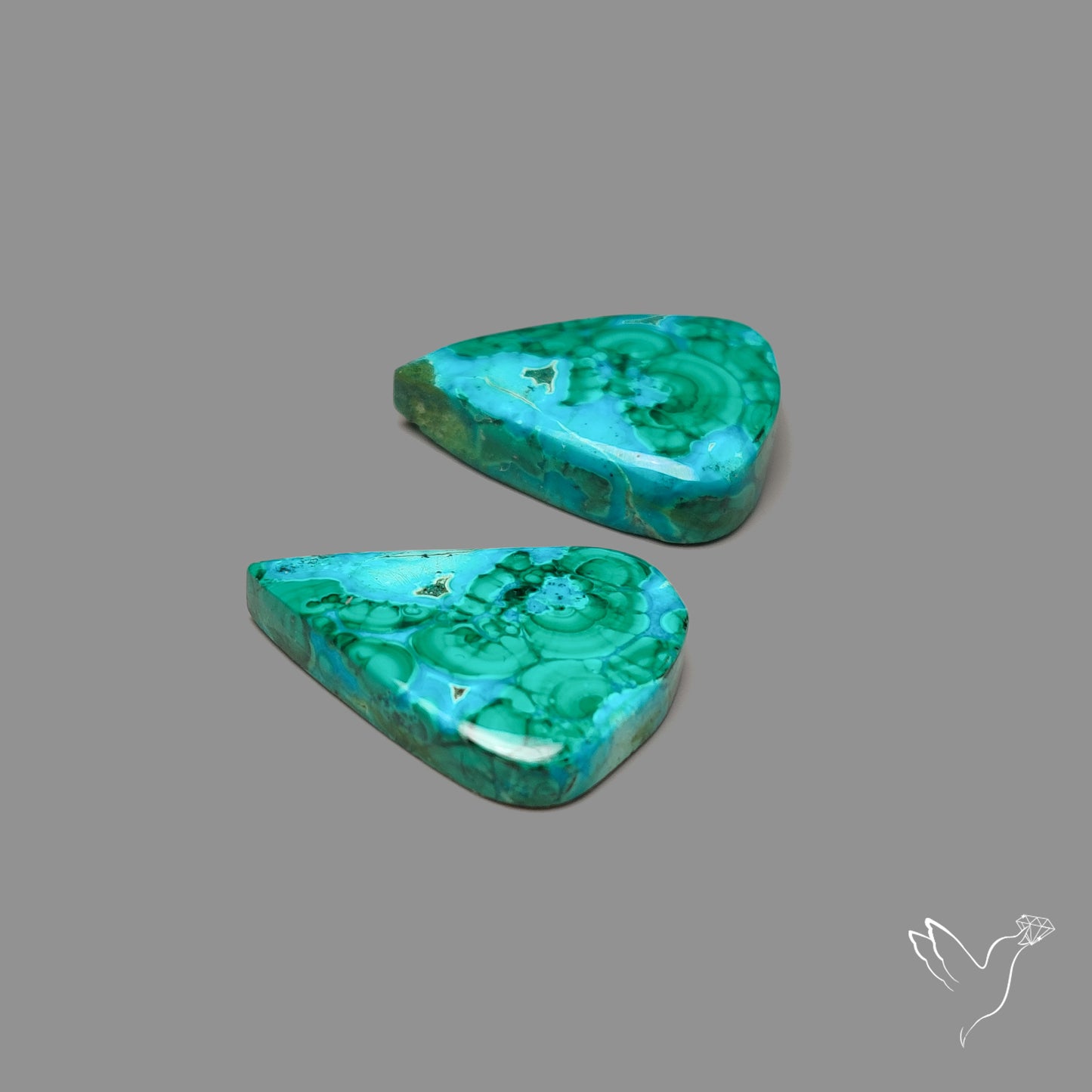 Chrysocolla In Malchite Pair