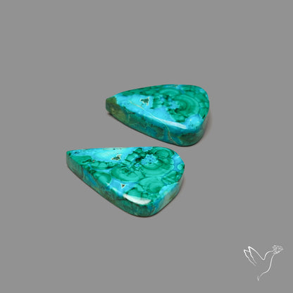 Chrysocolla In Malchite Pair