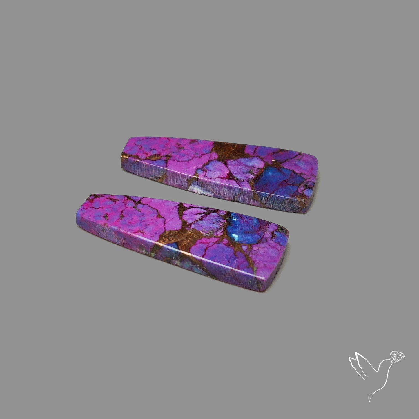 Purple Mohave Turquoise Pair
