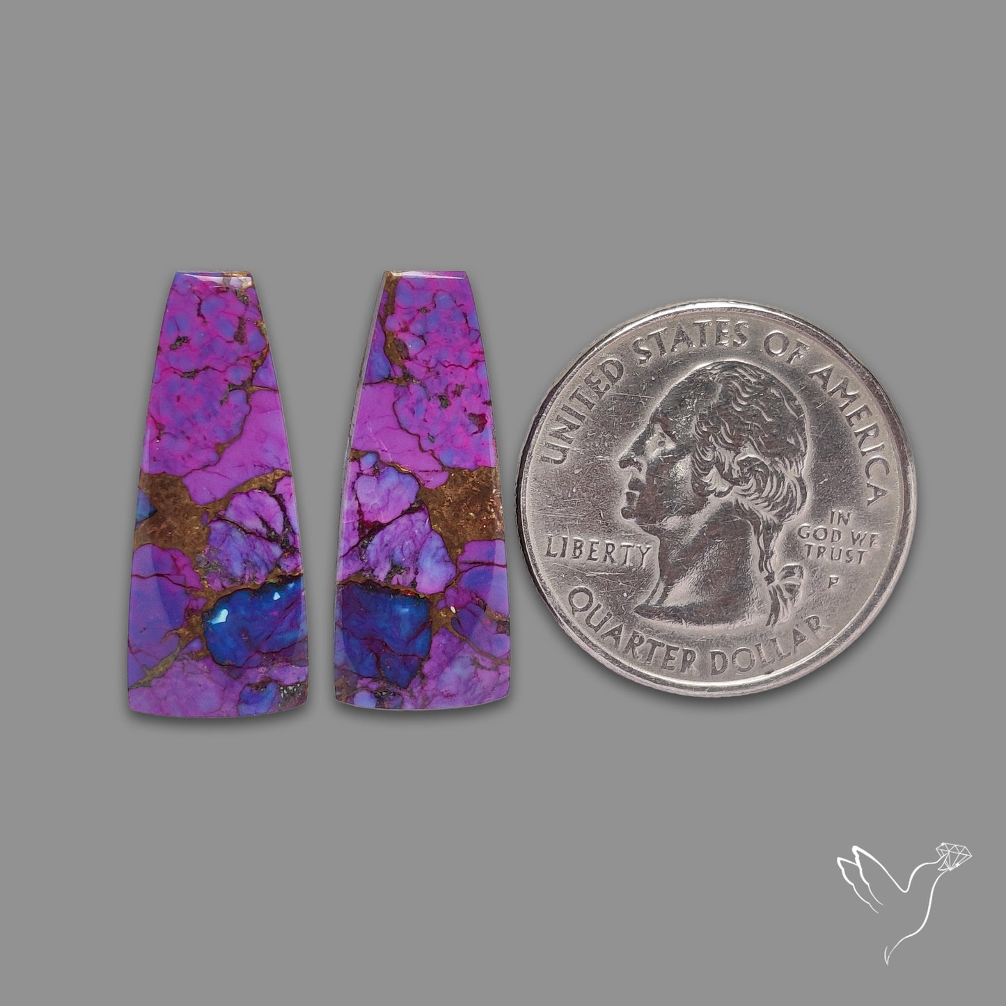 Purple Mohave Turquoise Pair