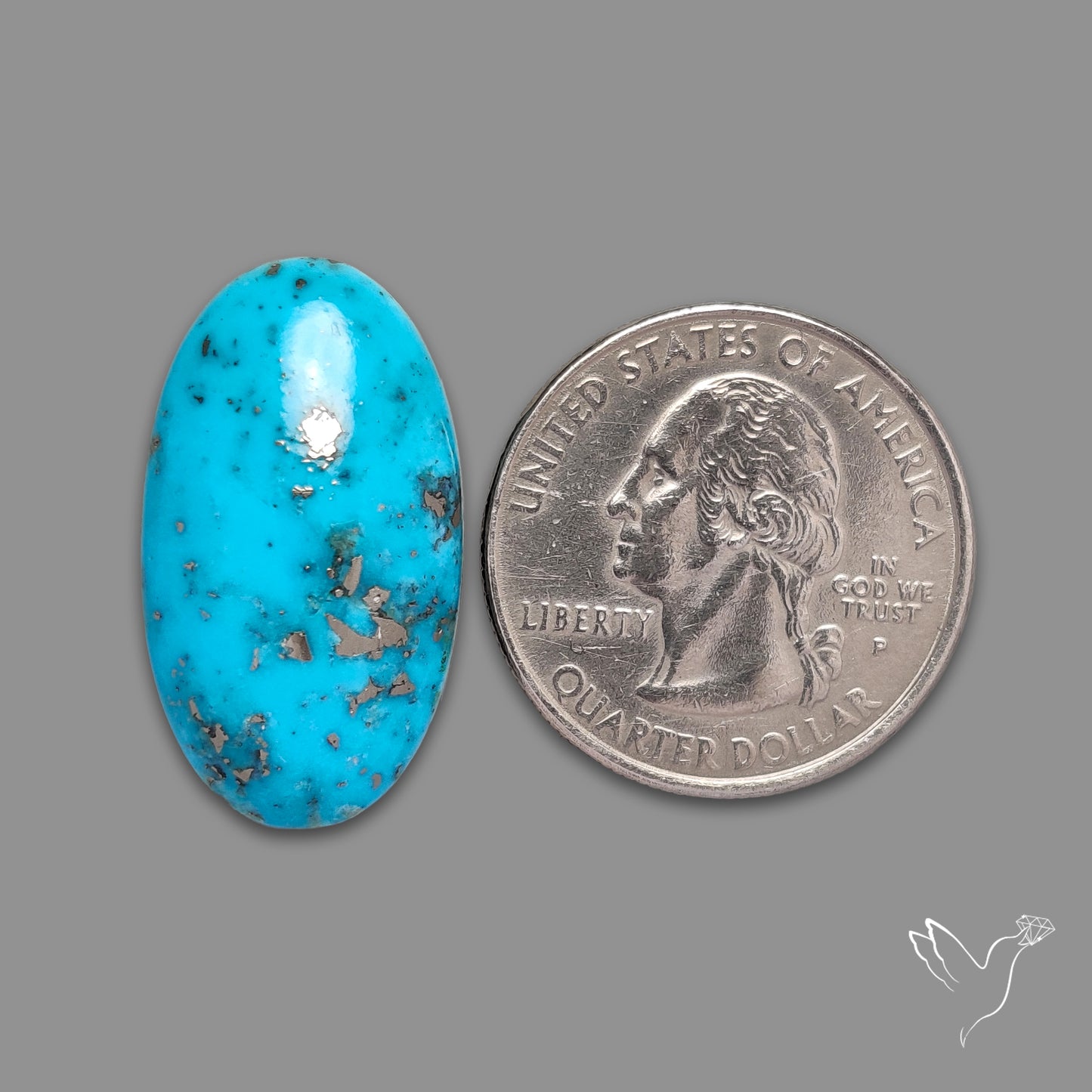 Morenci Turquoise With Pyrite Inclusions