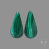 Green Malachite with Chattoyancy Pair