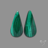Green Malachite with Chattoyancy Pair