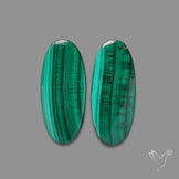 Green Malachite with Chattoyancy Pair