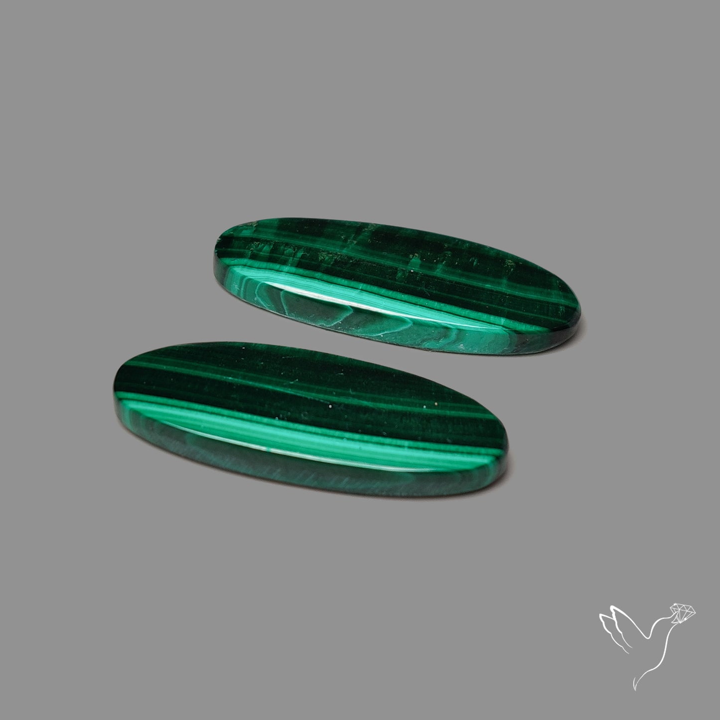 Green Malachite with Chattoyancy Pair