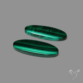 Green Malachite with Chattoyancy Pair