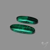 Green Malachite with Chattoyancy Pair