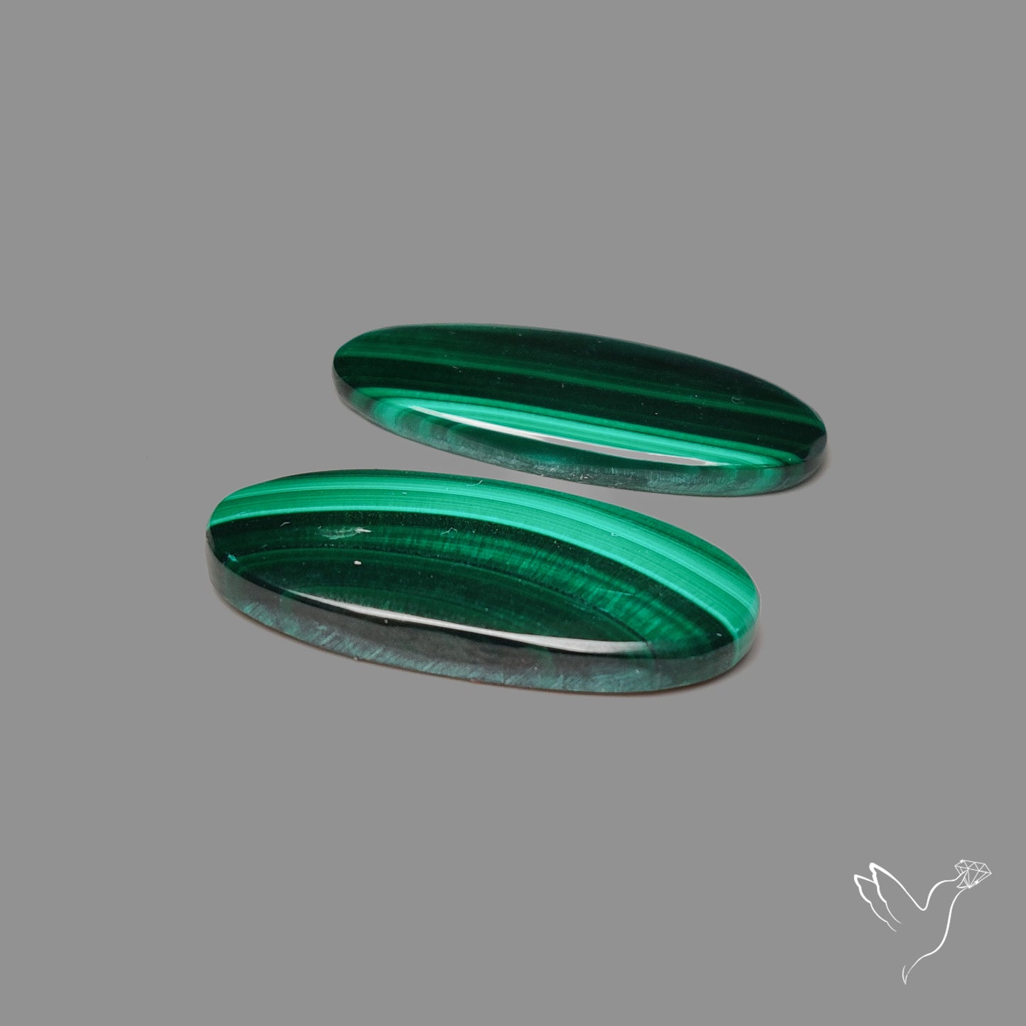 Green Malachite with Chattoyancy Pair