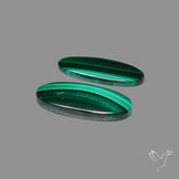 Green Malachite with Chattoyancy Pair