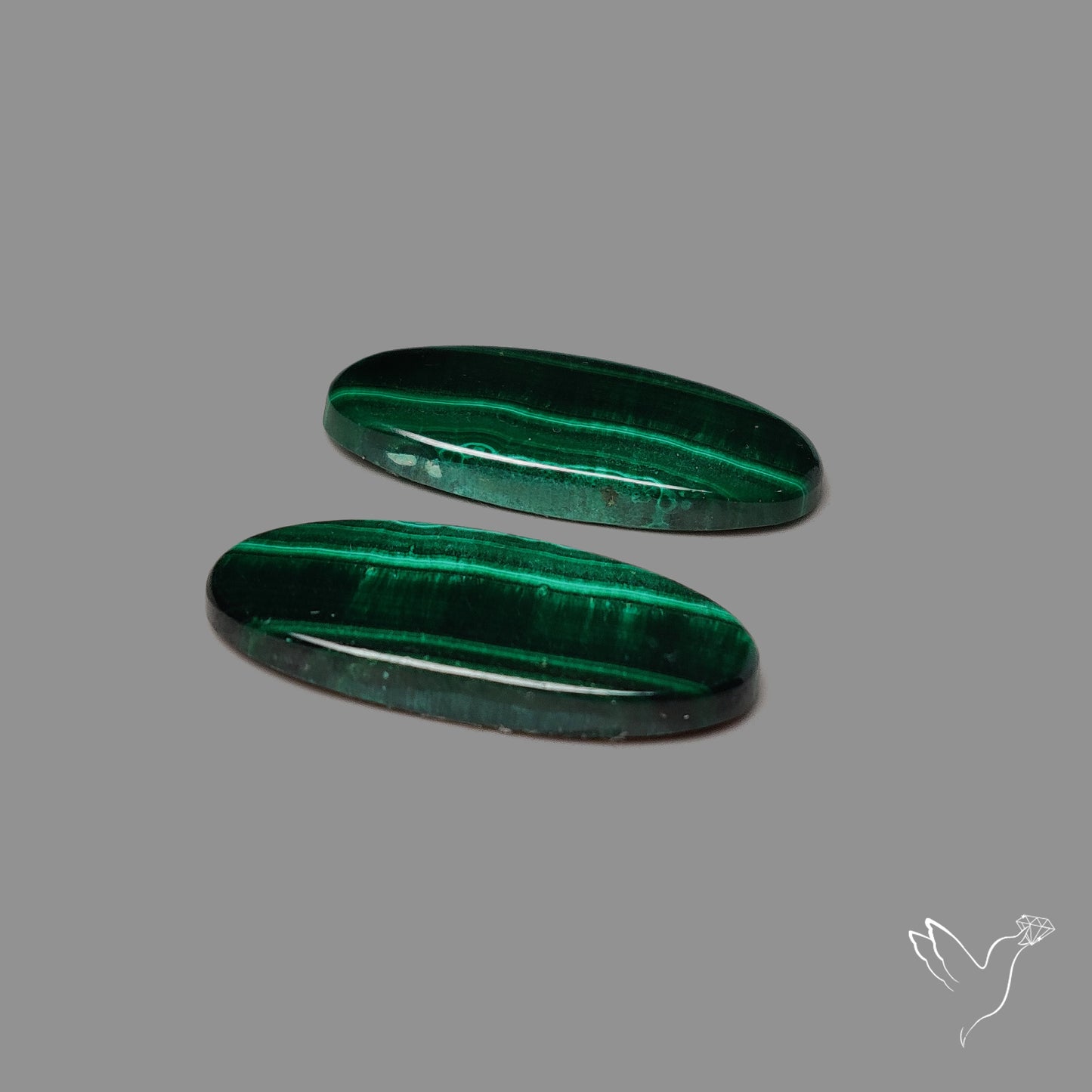 Green Malachite with Chattoyancy Pair